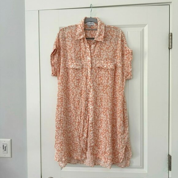 Lost + Wander Button Up Cover Up Dress M/L - Picture 1 of 3